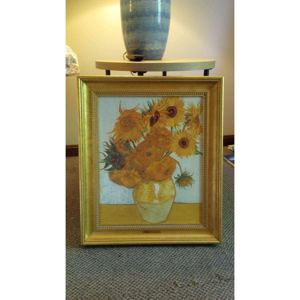 Framed Print Of Van Gogh Sunflowers